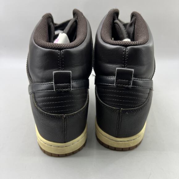 Nike Dunk Sky Hi Wedge Shoes Women Size 9.5 Black Brown Hidden Heel Mid Sneakers - Picture 4 of 8